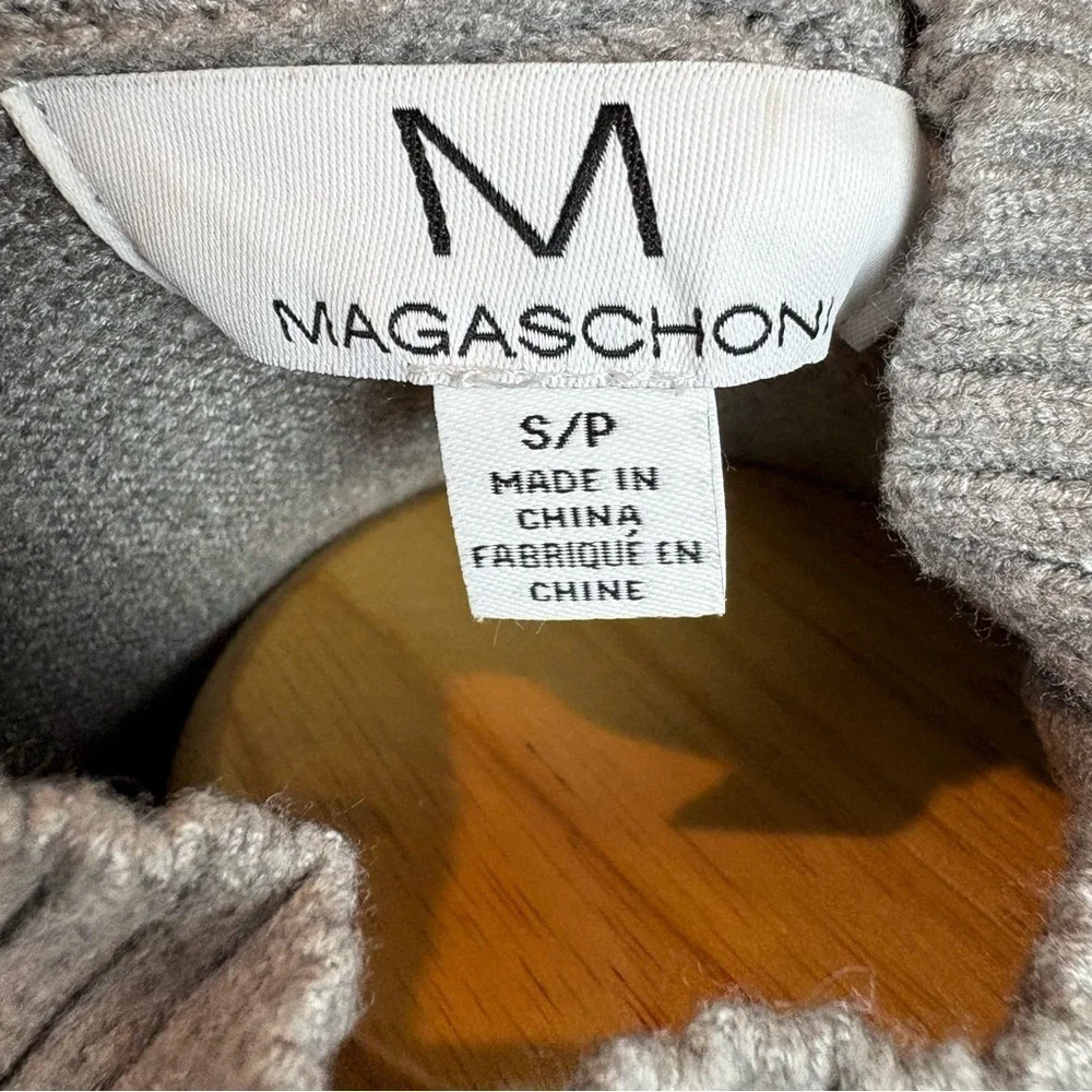 Magaschoni Mock Turtleneck Cozy Gray Sweater Wmn’s Petite Sz S